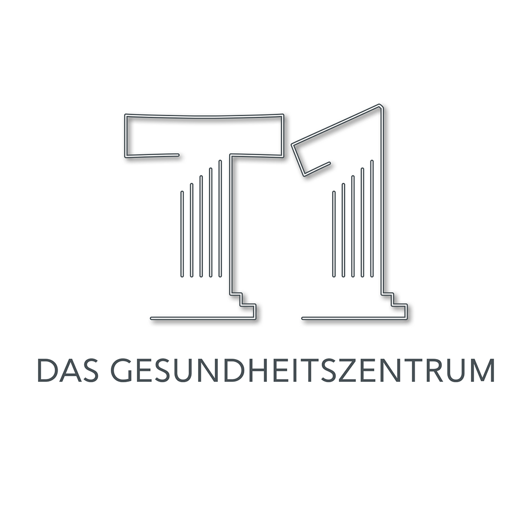 T1 Logo Grau weiss schatten