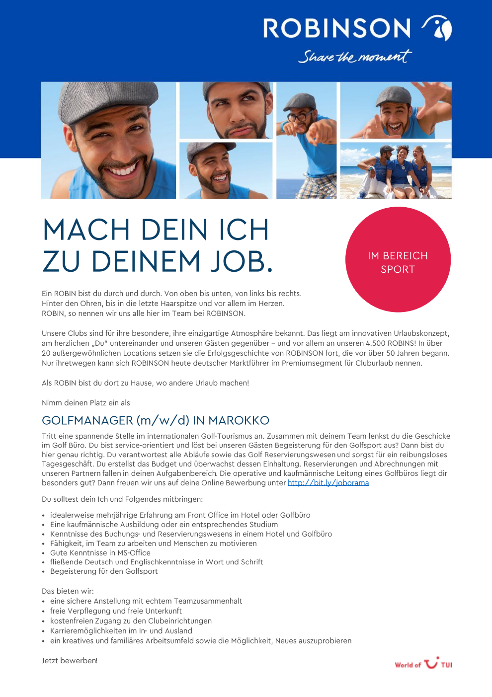 ROB-Vorlage Golfmanager joborama