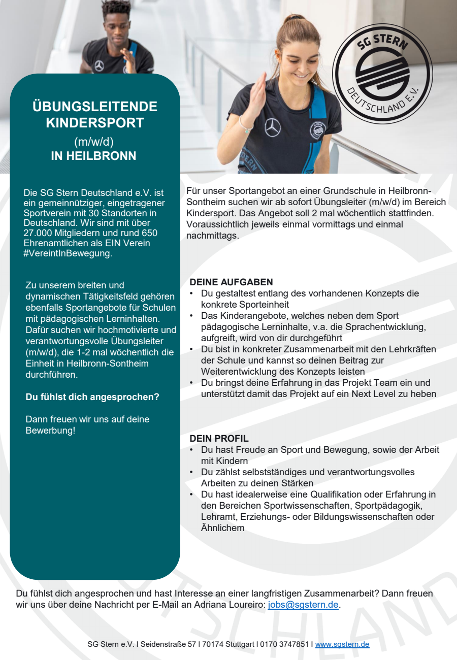 20250212 Stellenausschreibung ÜL Kindersport