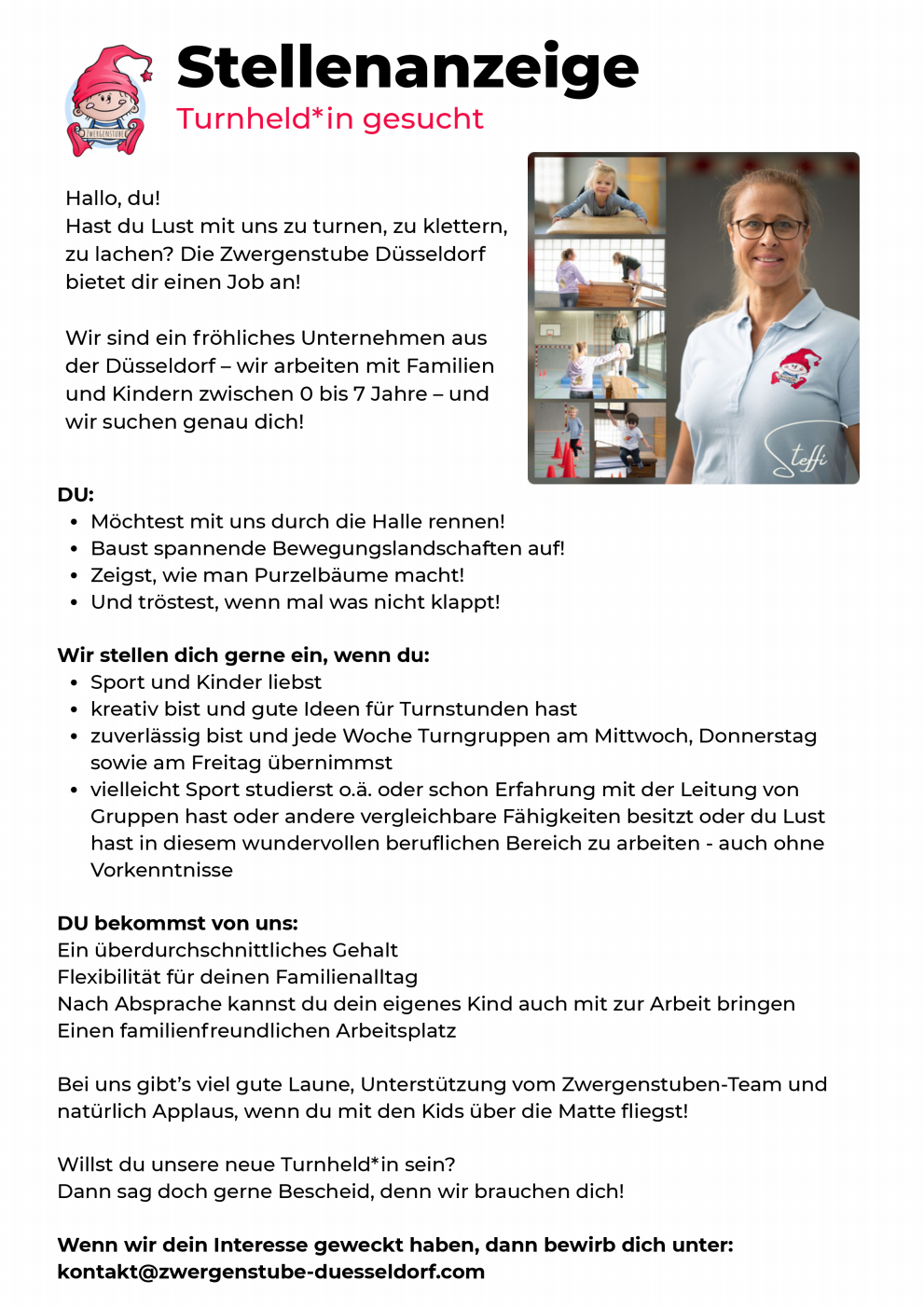 Stellenanzeige Turnheld-in