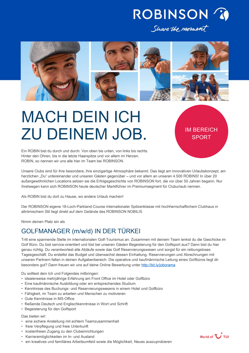 ROB-Vorlage Golfmanager joborama