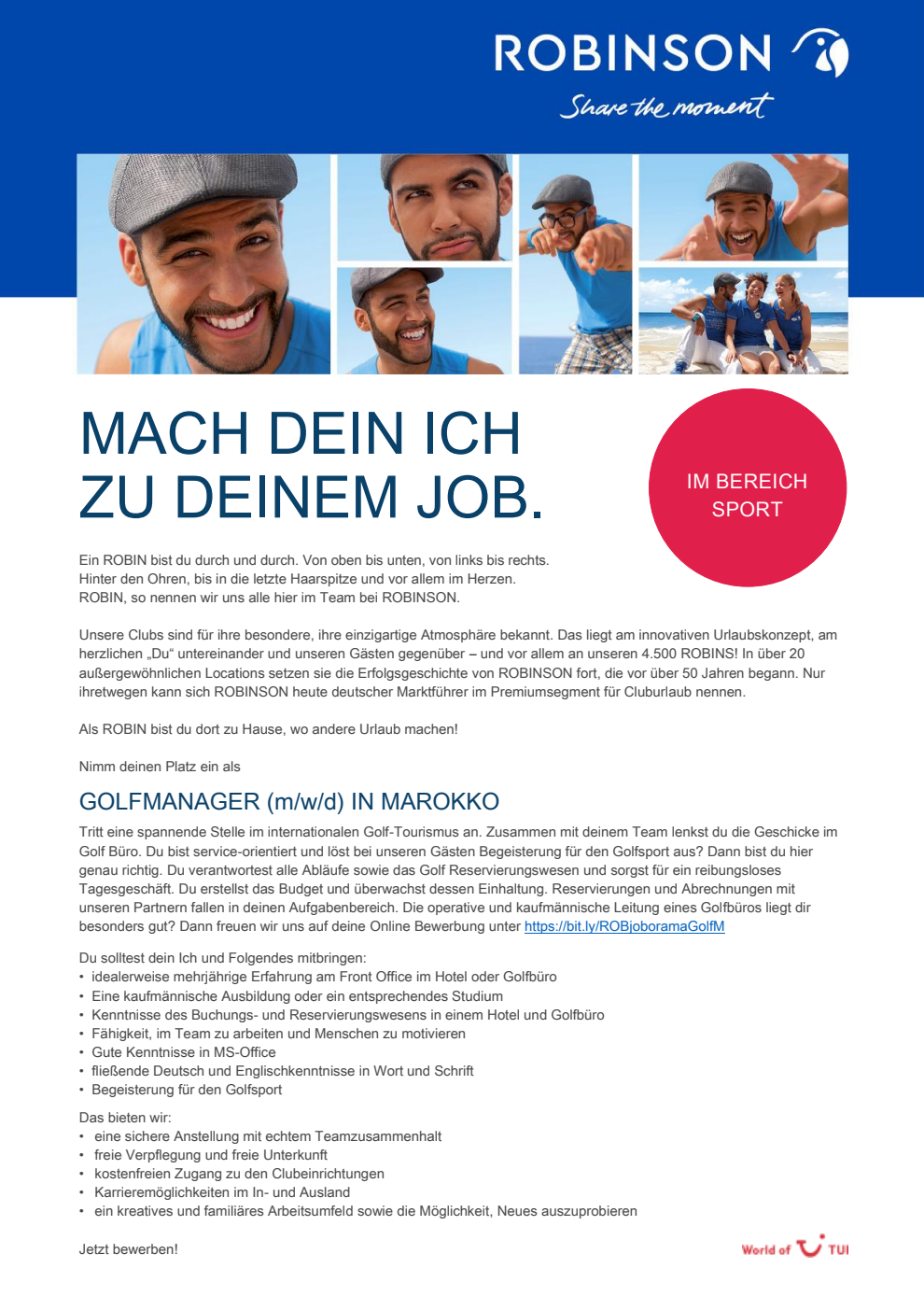 ROB-Vorlage Golfmanager joborama