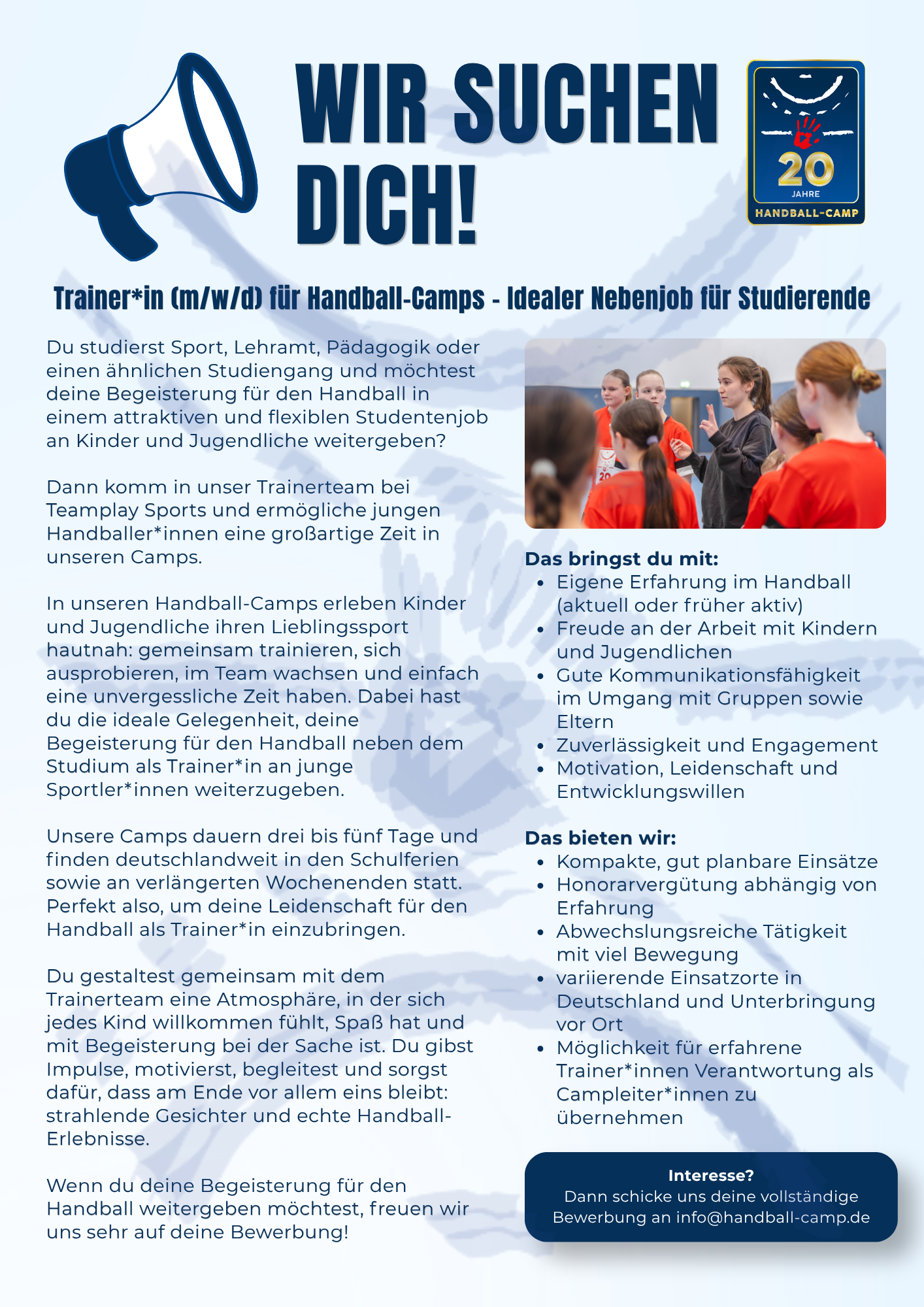 Jobanzeige Trainerin Teamplay Sports_