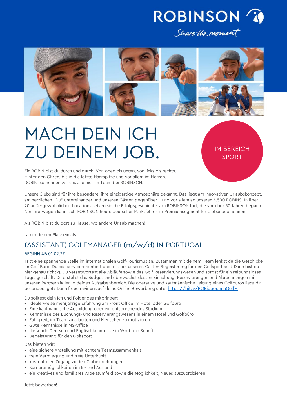 ROB-Vorlage Golfmanager joborama